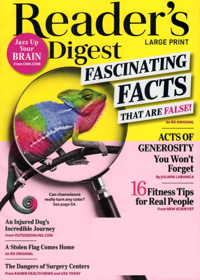 Reader's Digest - Large Print Edition February 01, 2019 Issue Cover