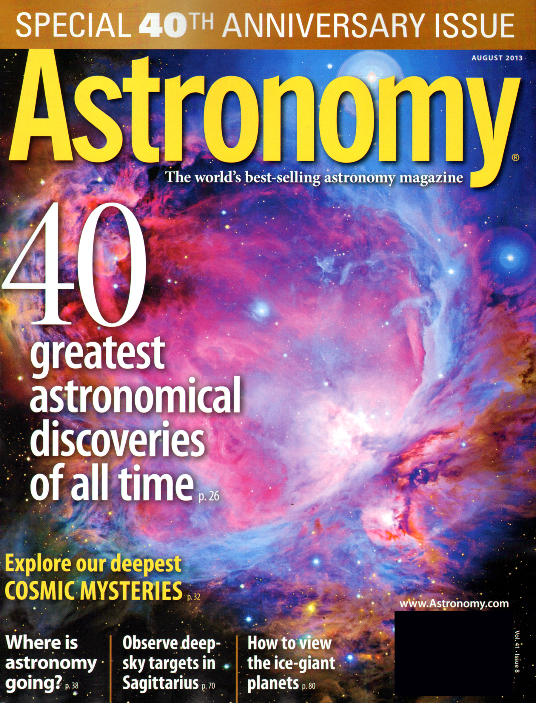 Astronomy August 01, 2013 Issue Cover