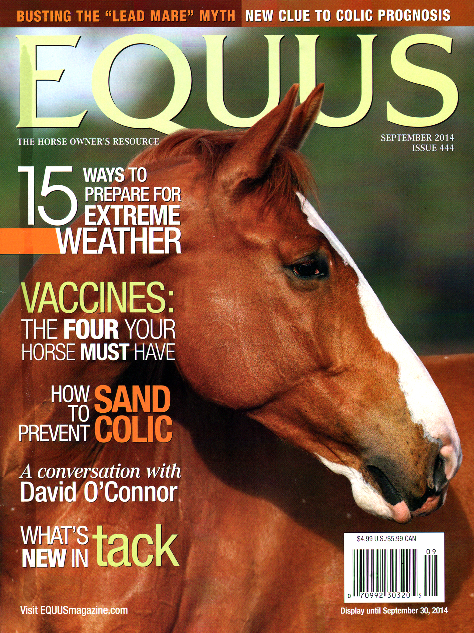 Equus September 01, 2014 Issue Cover