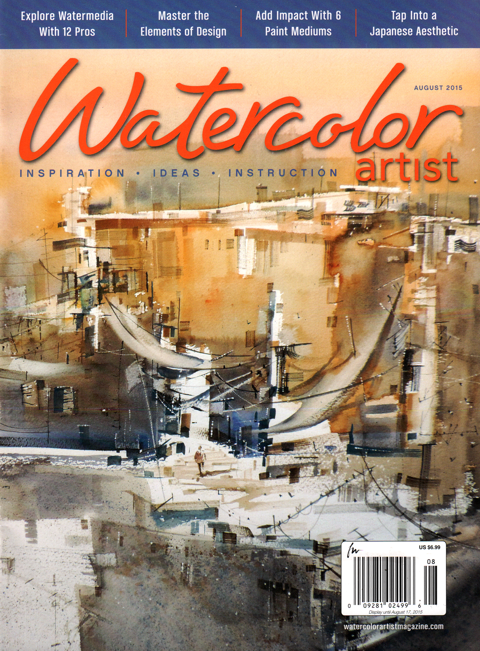 Watercolor-Artist August 01, 2015 Issue Cover