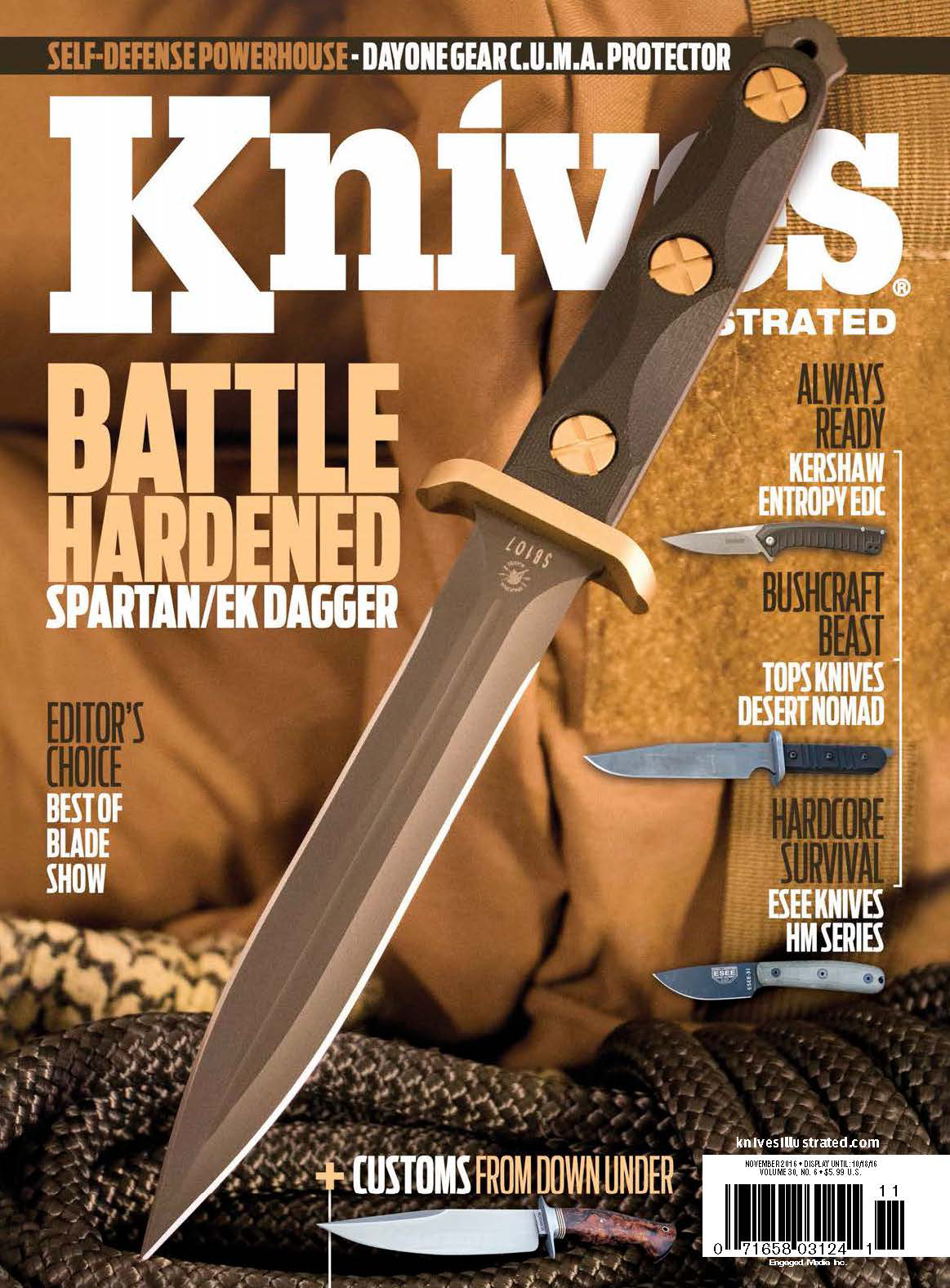 Knives-Illustrated November 01, 2016 Issue Cover