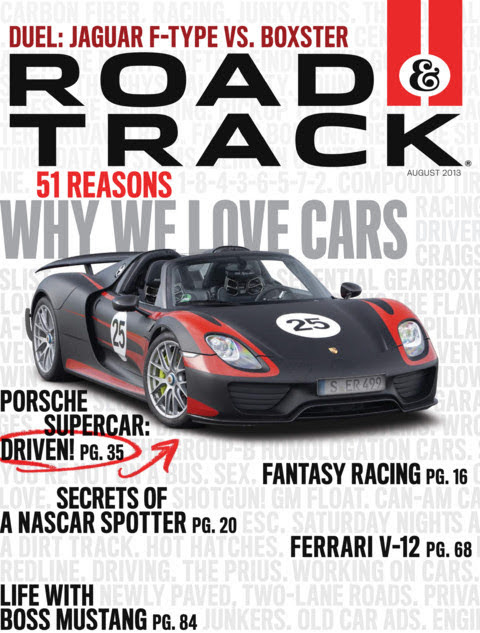 Road-and-Track August 01, 2013 Issue Cover