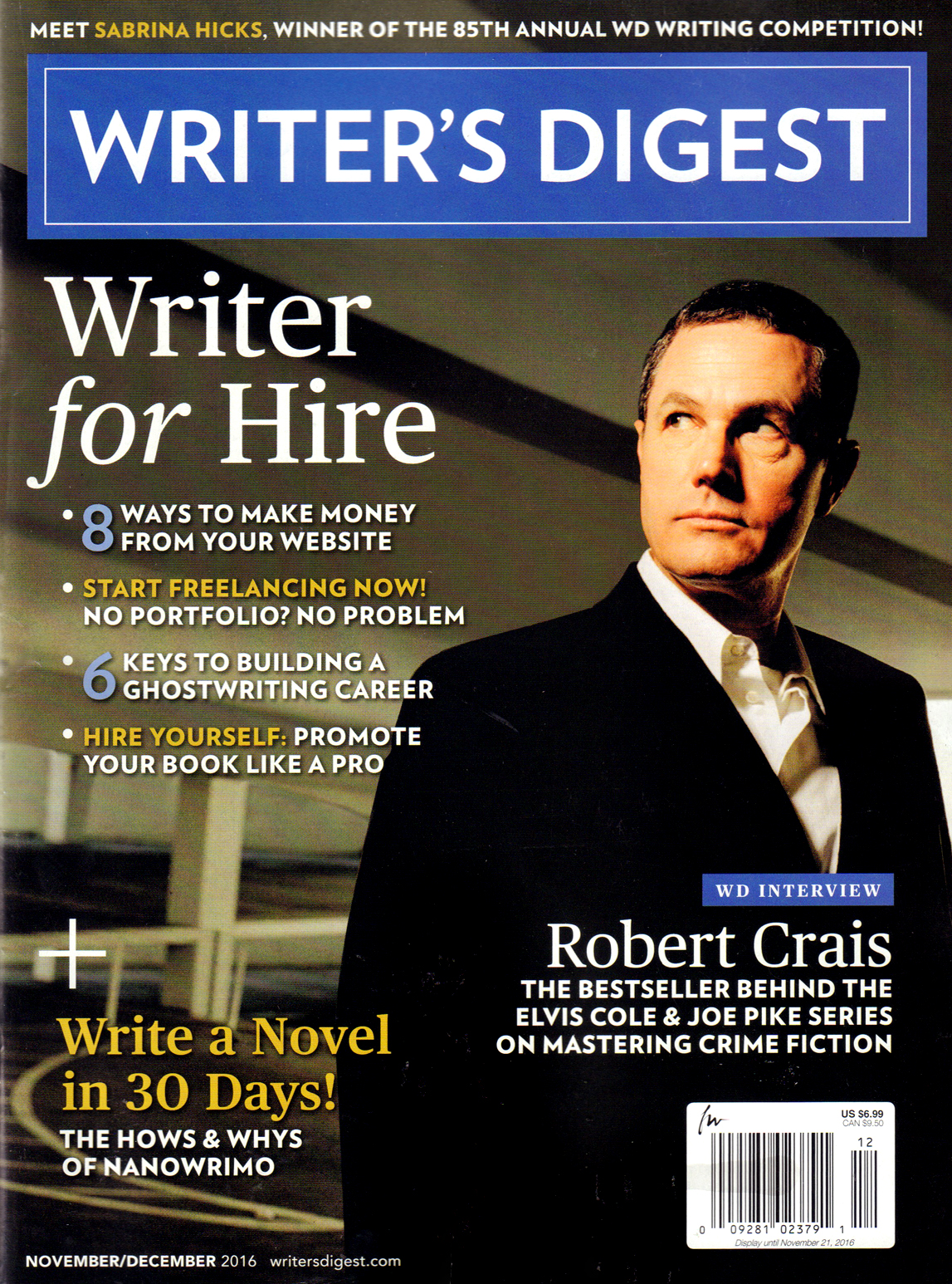 Writers-Digest November 01, 2016 Issue Cover