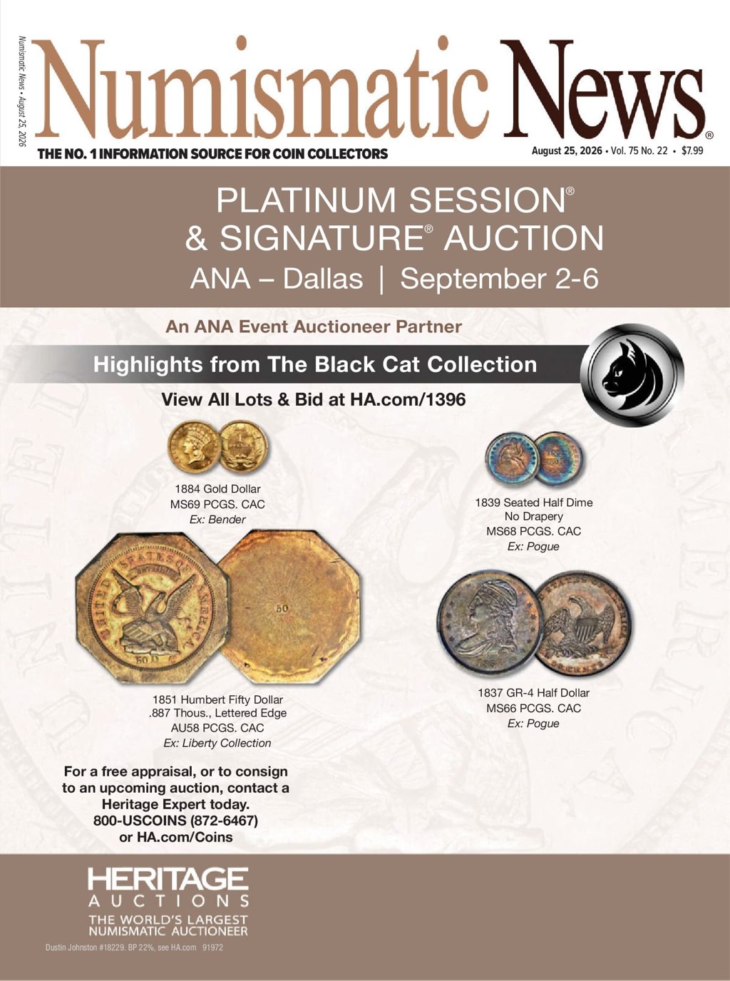 Numismatic-News August 25, 2026 Issue Cover