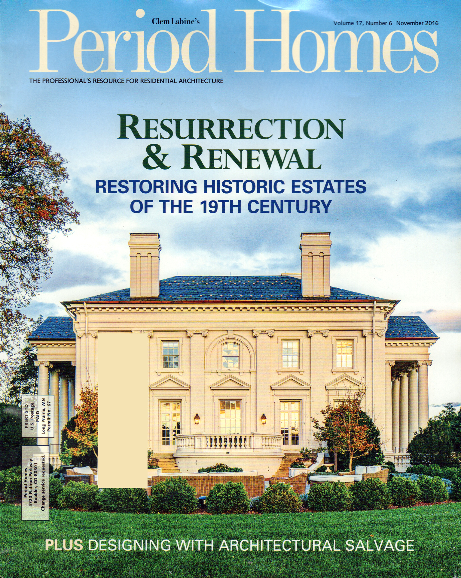 Period-Homes November 01, 2016 Issue Cover