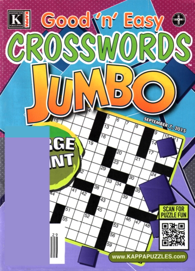 Good N Easy Crosswords Jumbo September 07, 2015 Issue Cover