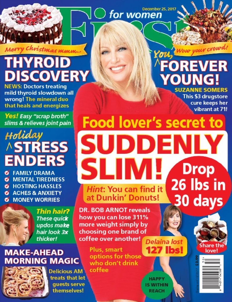 first-for-women December 25, 2017 Issue Cover