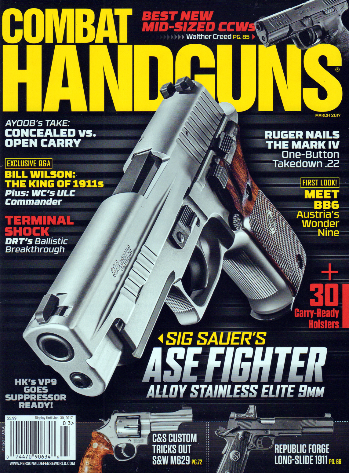 Combat-Handguns March 01, 2017 Issue Cover