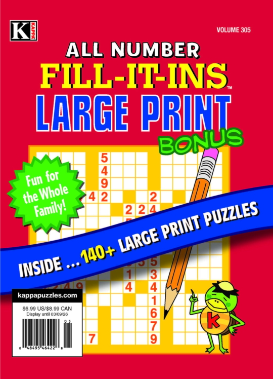 All Number Fill It Ins Bonus March 01, 2026 Issue Cover