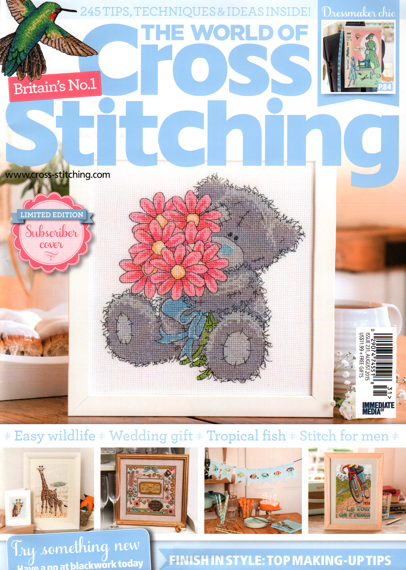 The-World-of-Cross-Stitching August 01, 2015 Issue Cover