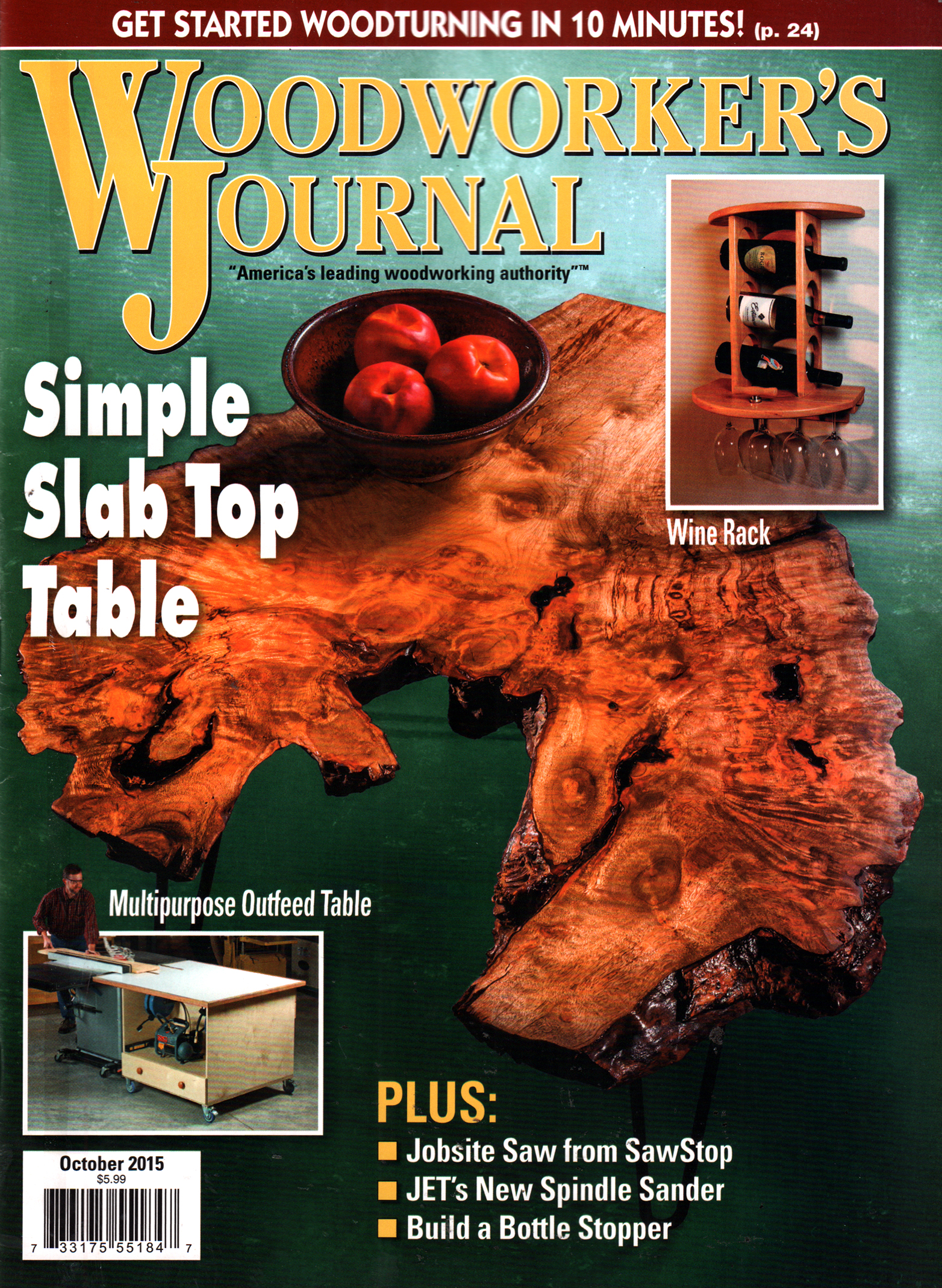 Woodworkers-Journal October 01, 2015 Issue Cover