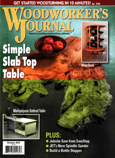 Woodworker's Journal October 01, 2015 Issue Cover