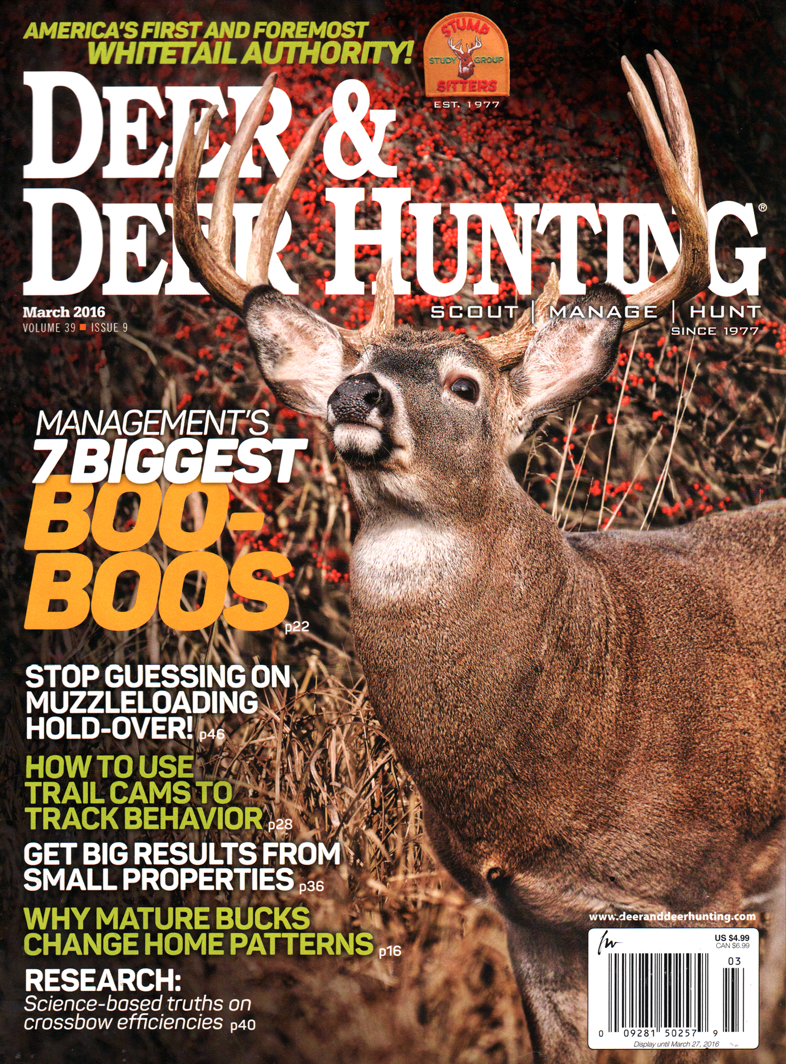 Deer-and-Deer-Hunting March 01, 2016 Issue Cover