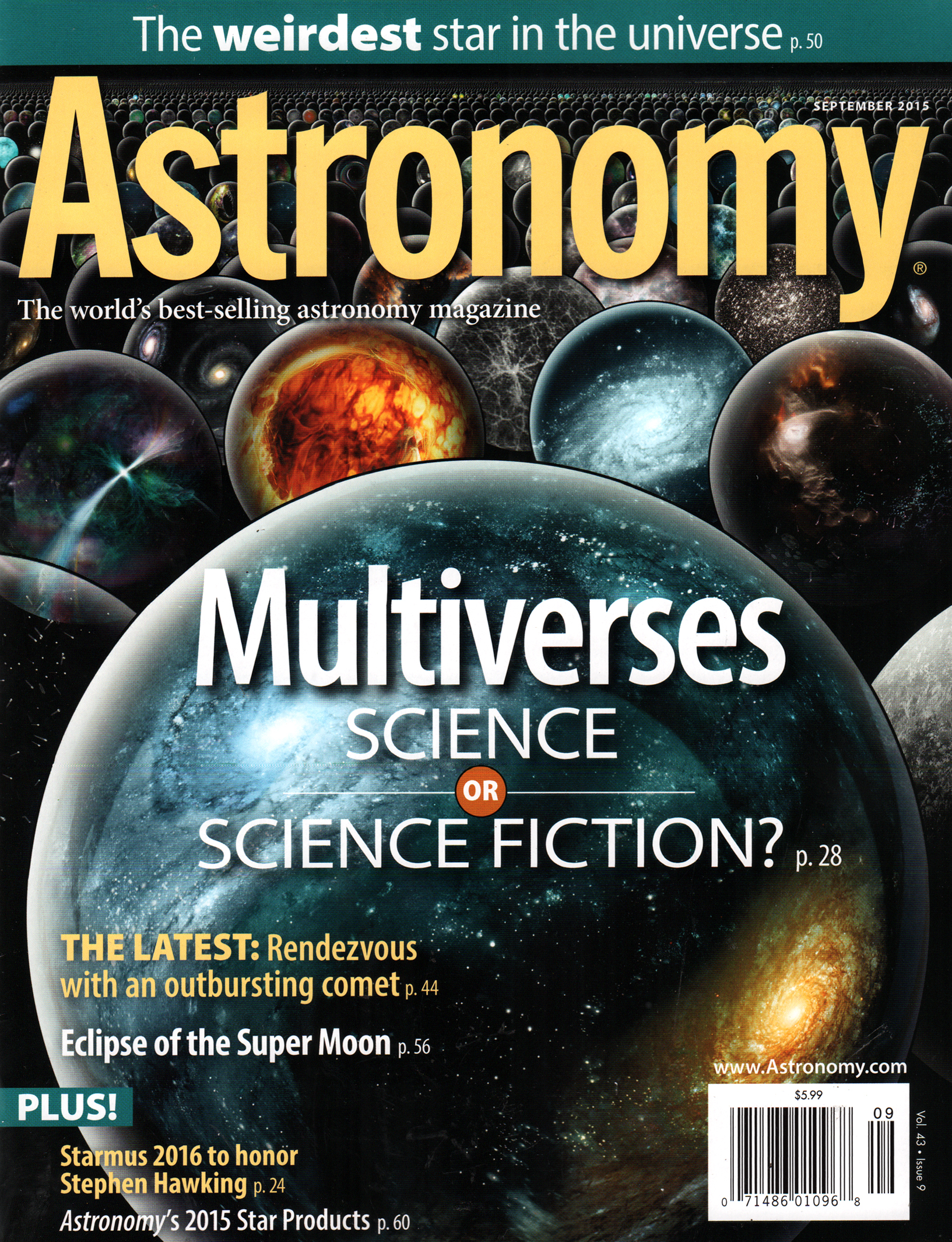 Astronomy September 01, 2015 Issue Cover