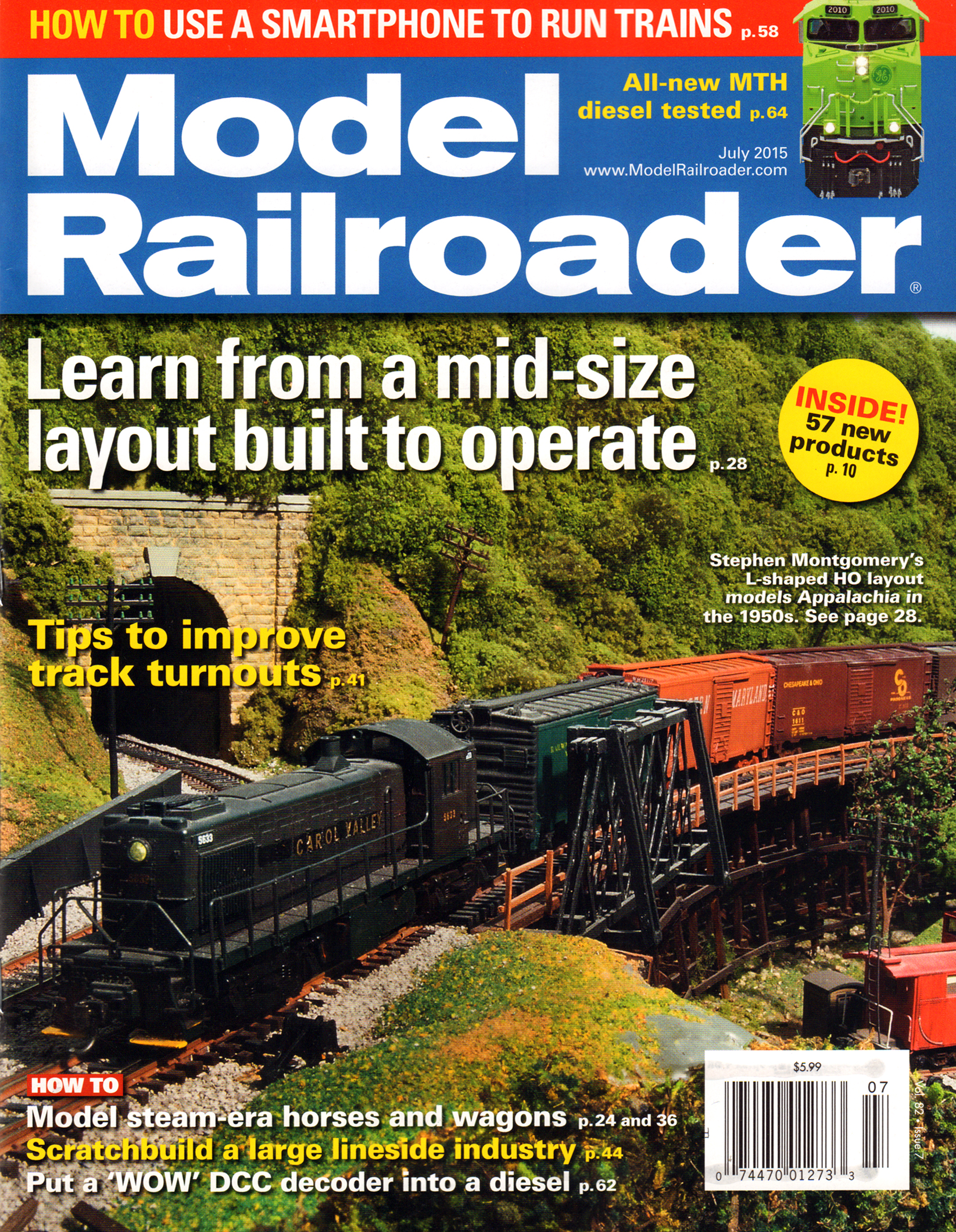 Model-Railroader July 01, 2015 Issue Cover