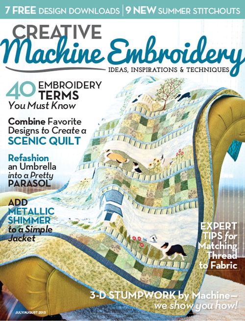 Creative-Machine-Embroidery July 01, 2013 Issue Cover