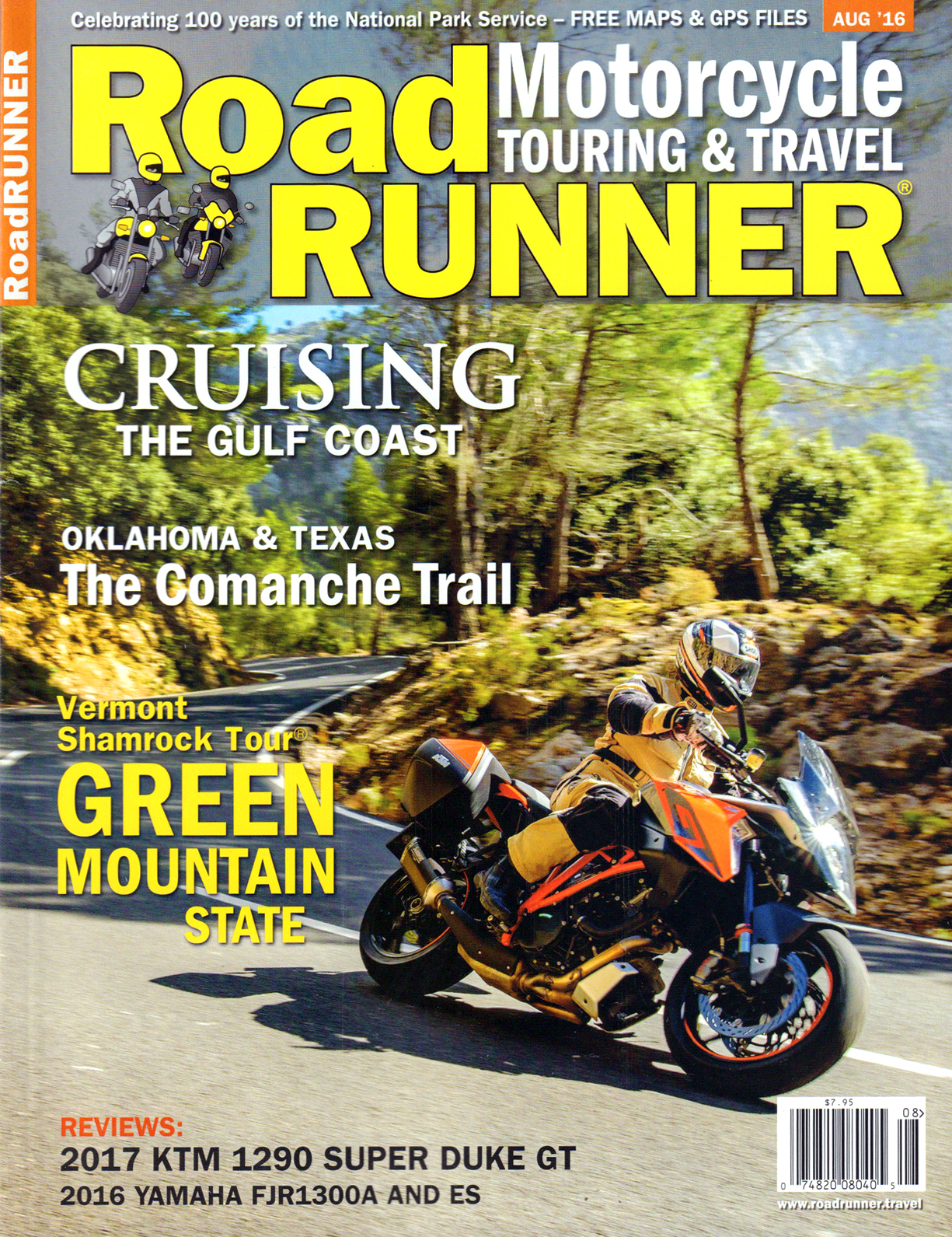 Road-RUNNER-Motorcycle-and-Touring August 01, 2016 Issue Cover