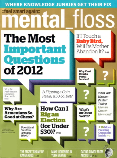 Mental Floss January 10, 2012 Issue Cover
