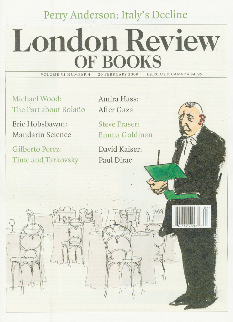 London-Review-Of-Books February 01, 2009 Issue Cover