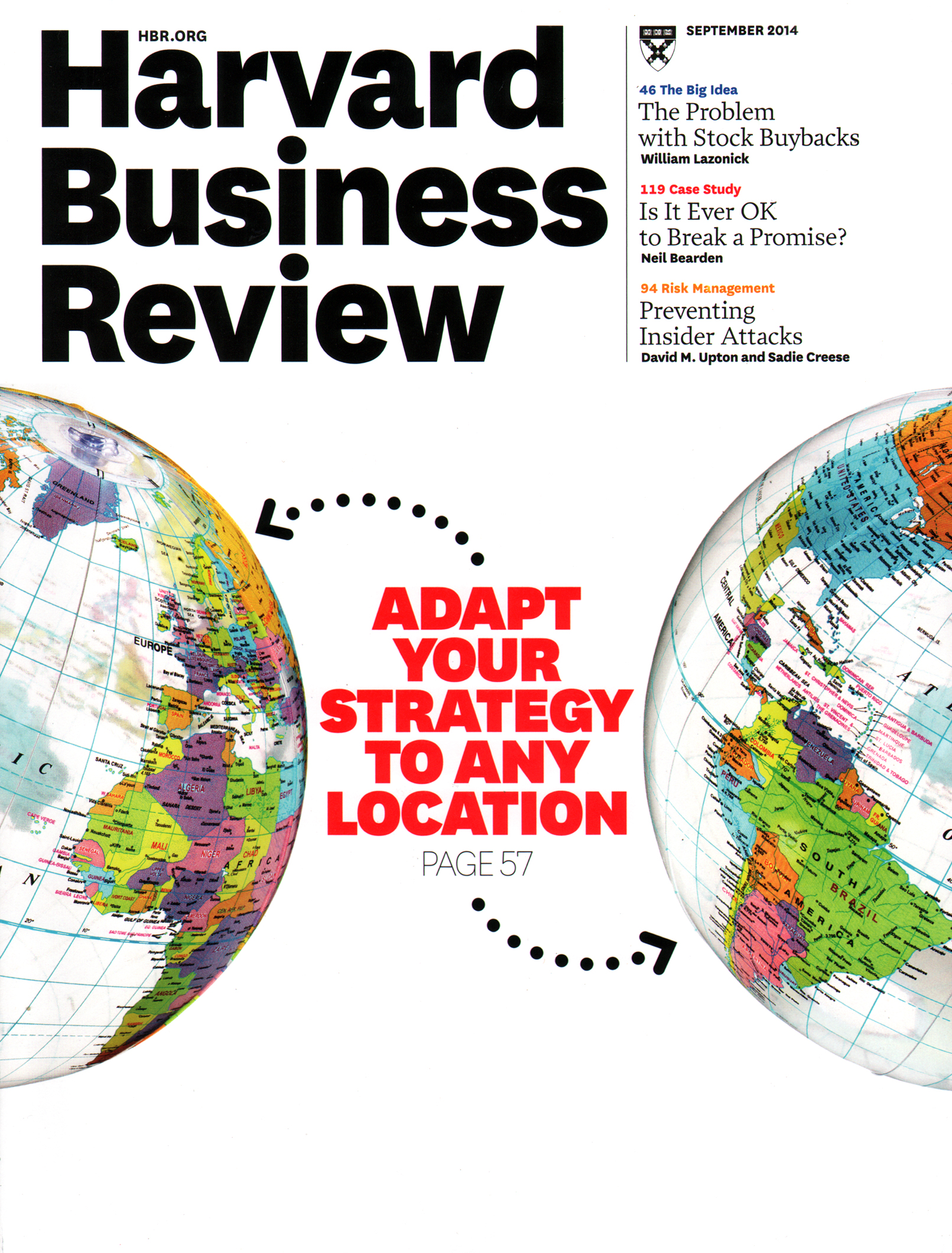 Harvard-Business-Review September 01, 2014 Issue Cover