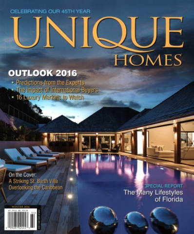 Unique Homes January 01, 2016 Issue Cover