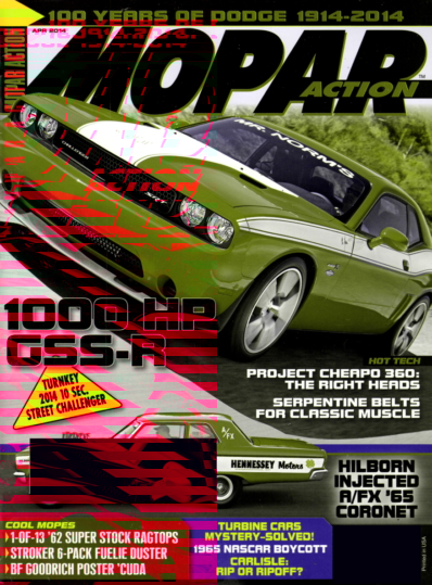 Mopar Action April 01, 2014 Issue Cover