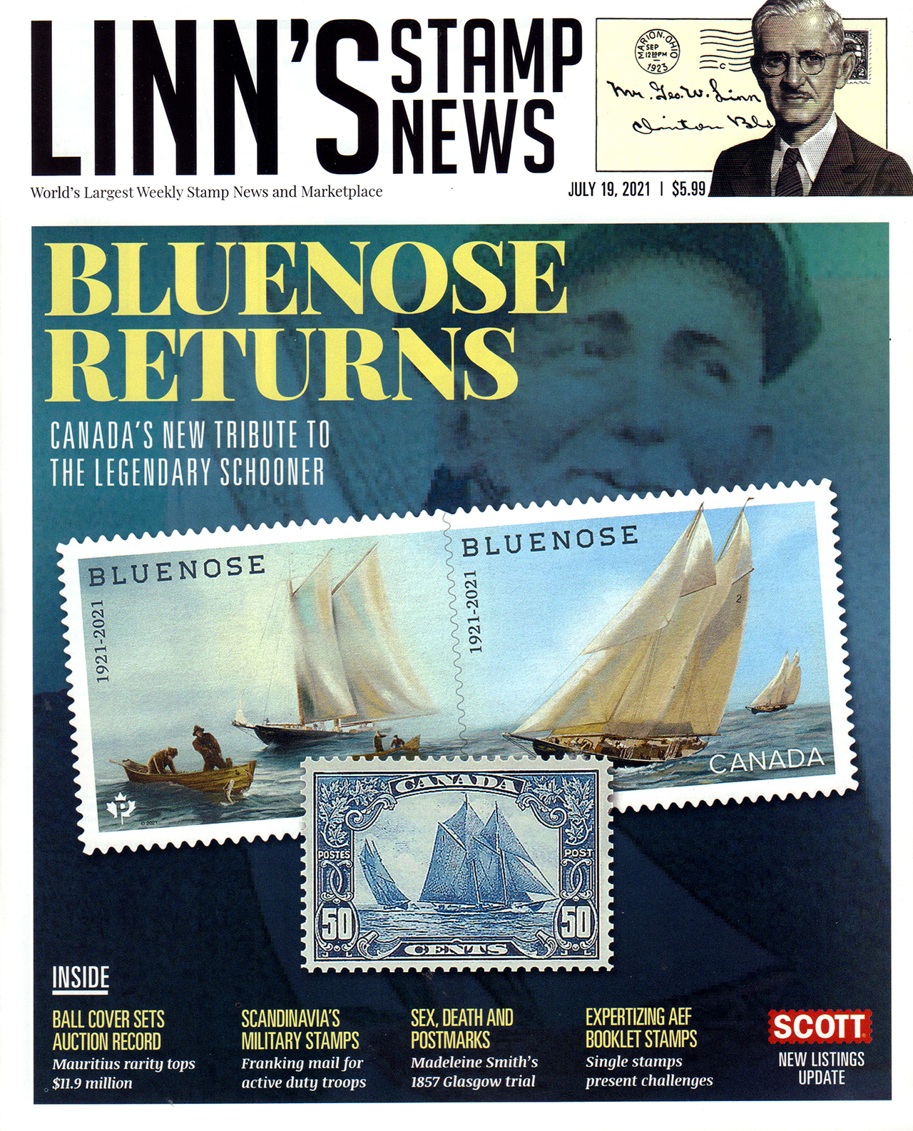 linns-stamp-news-weekly July 19, 2021 Issue Cover