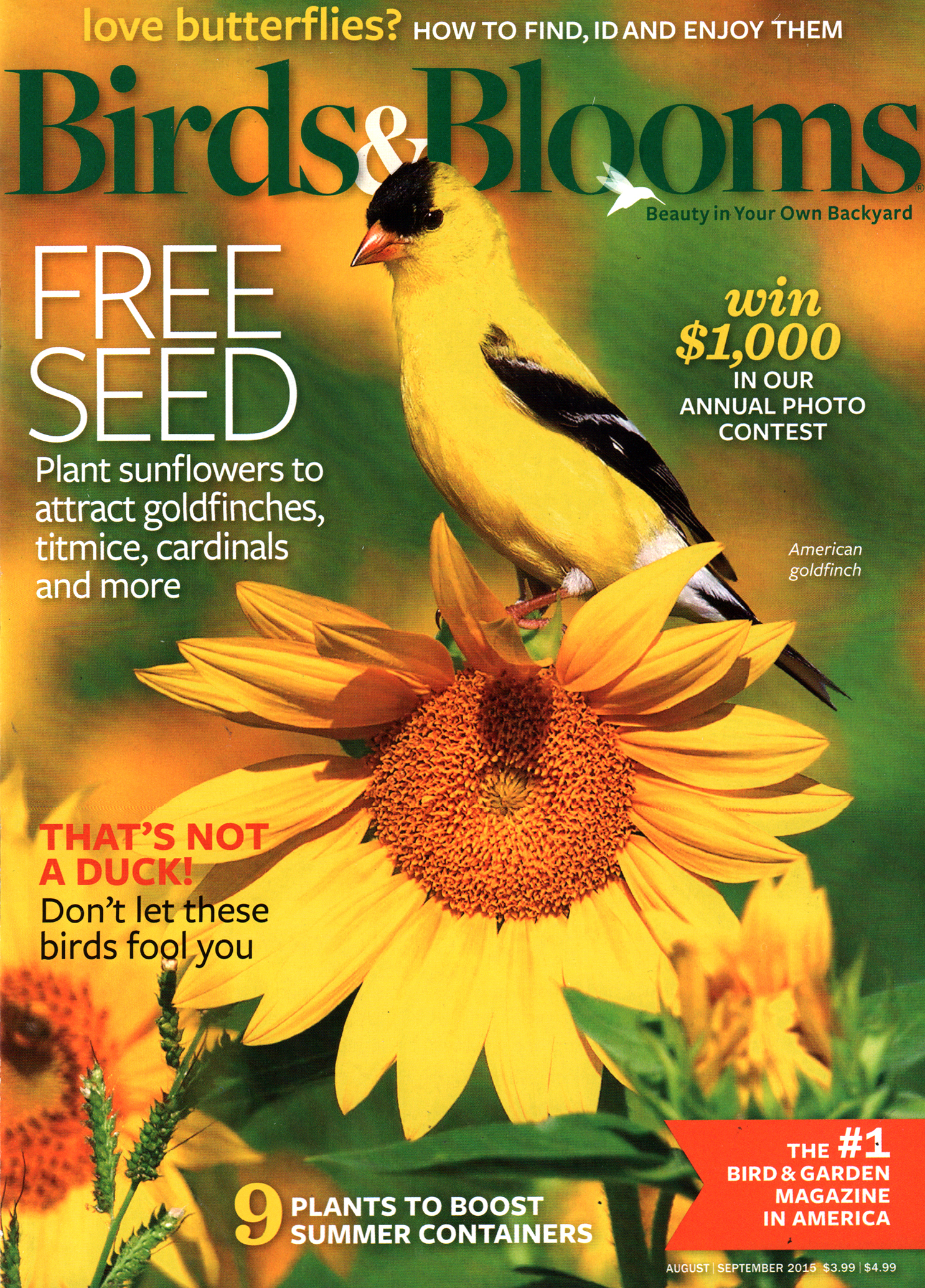 Birds-and-Blooms August 01, 2015 Issue Cover