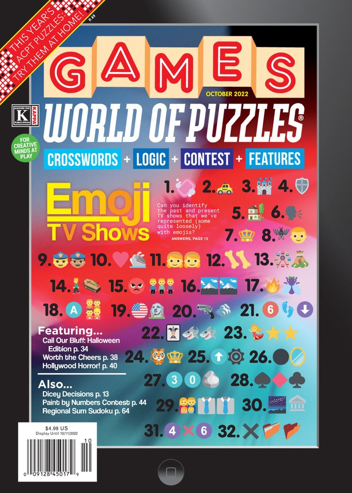 Games-World-of-Puzzles October 01, 2022 Issue Cover