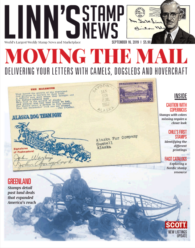 Linns-Stamp-News-Weekly September 16, 2019 Issue Cover
