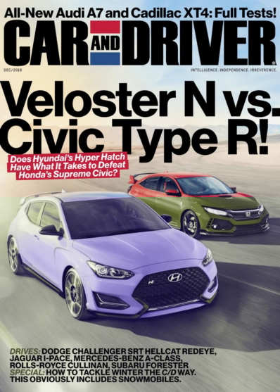 Car And Driver December 01, 2018 Issue Cover