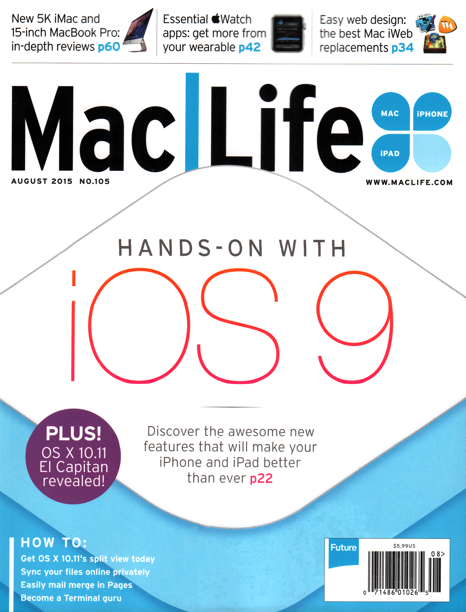 Mac-|-Life August 01, 2015 Issue Cover