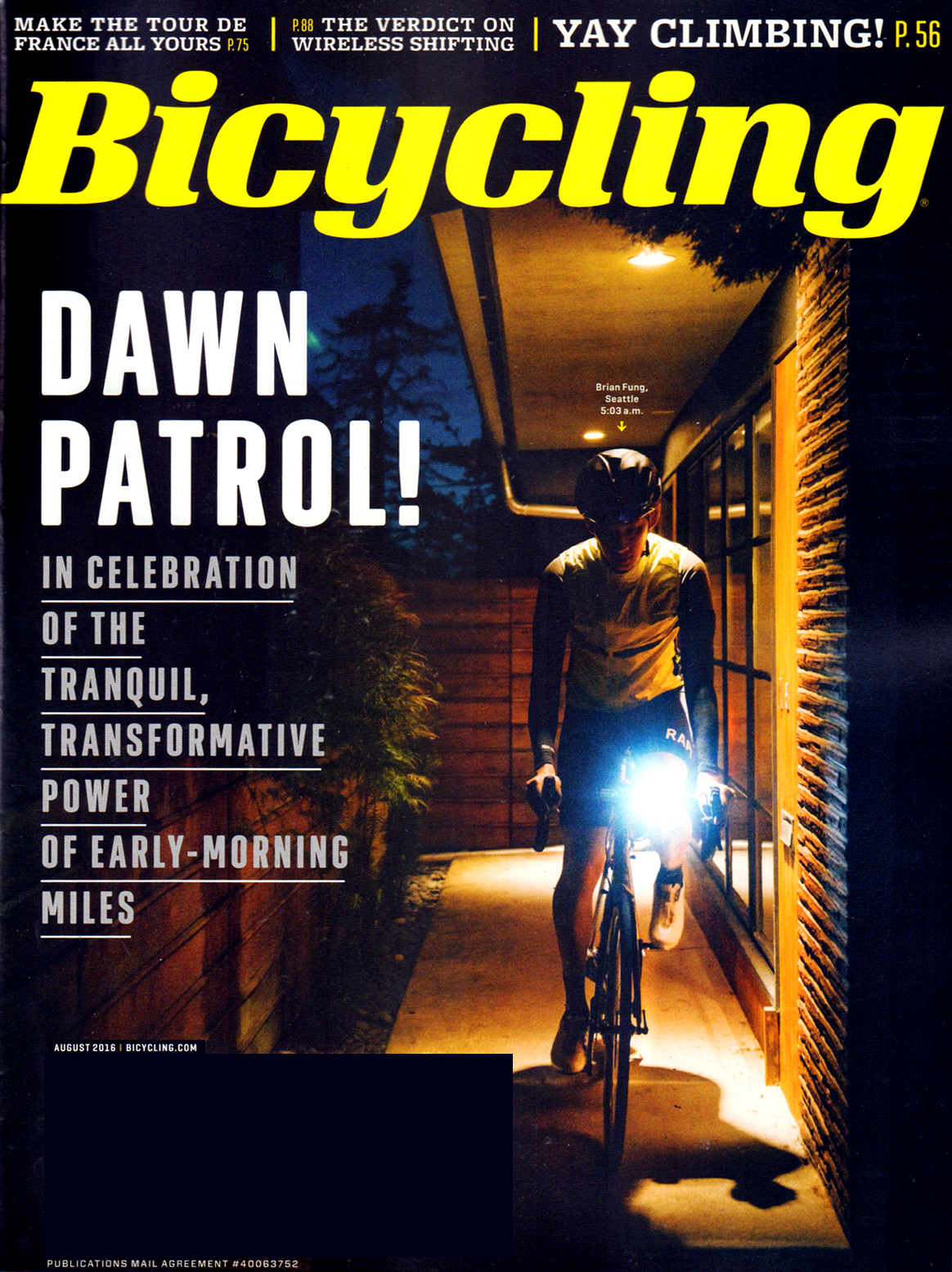 Bicycling August 01, 2016 Issue Cover