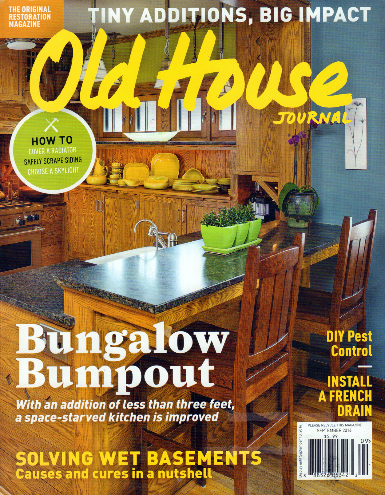 Old-House-Journal September 01, 2016 Issue Cover