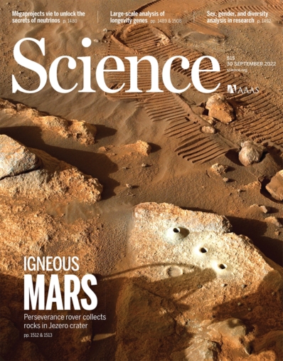 Science September 30, 2022 Issue Cover