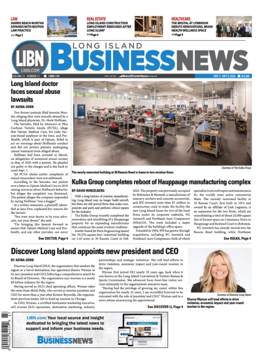 Long Island Business News July 03, 2026 Issue Cover