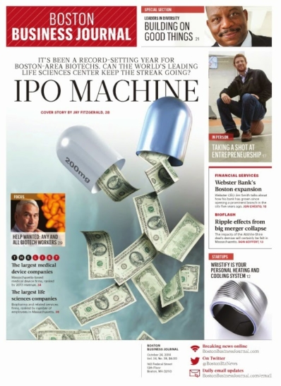 Boston Business Journal October 24, 2014 Issue Cover