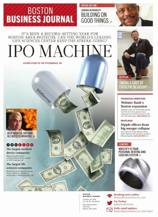 Boston Business Journal October 24, 2014 Issue Cover