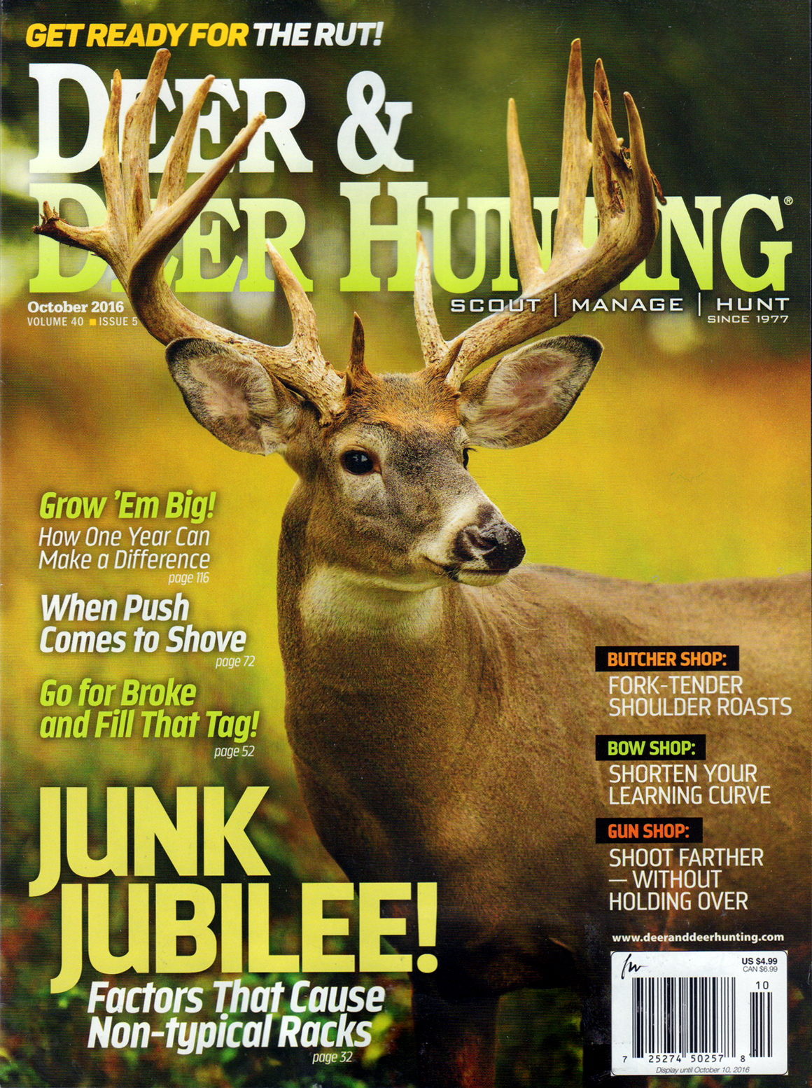 Deer-and-Deer-Hunting October 01, 2016 Issue Cover