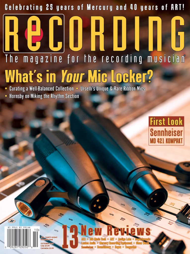 Recording-Magazine October 01, 2024 Issue Cover