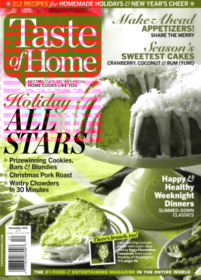 Taste of Home December 01, 2015 Issue Cover