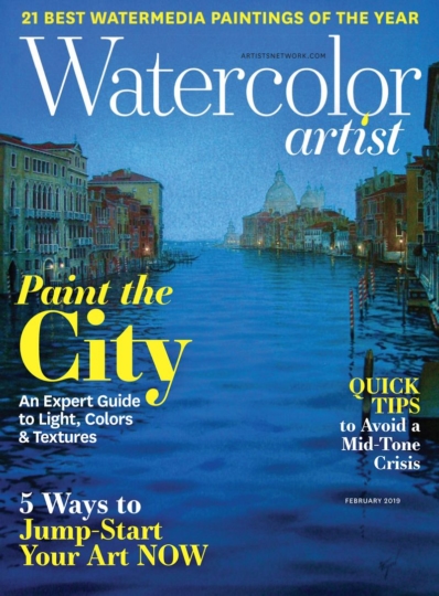 Watercolor Artist February 01, 2019 Issue Cover