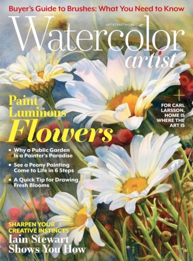 Watercolor Artist June 01, 2019 Issue Cover