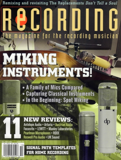 Recording Magazine October 01, 2019 Issue Cover