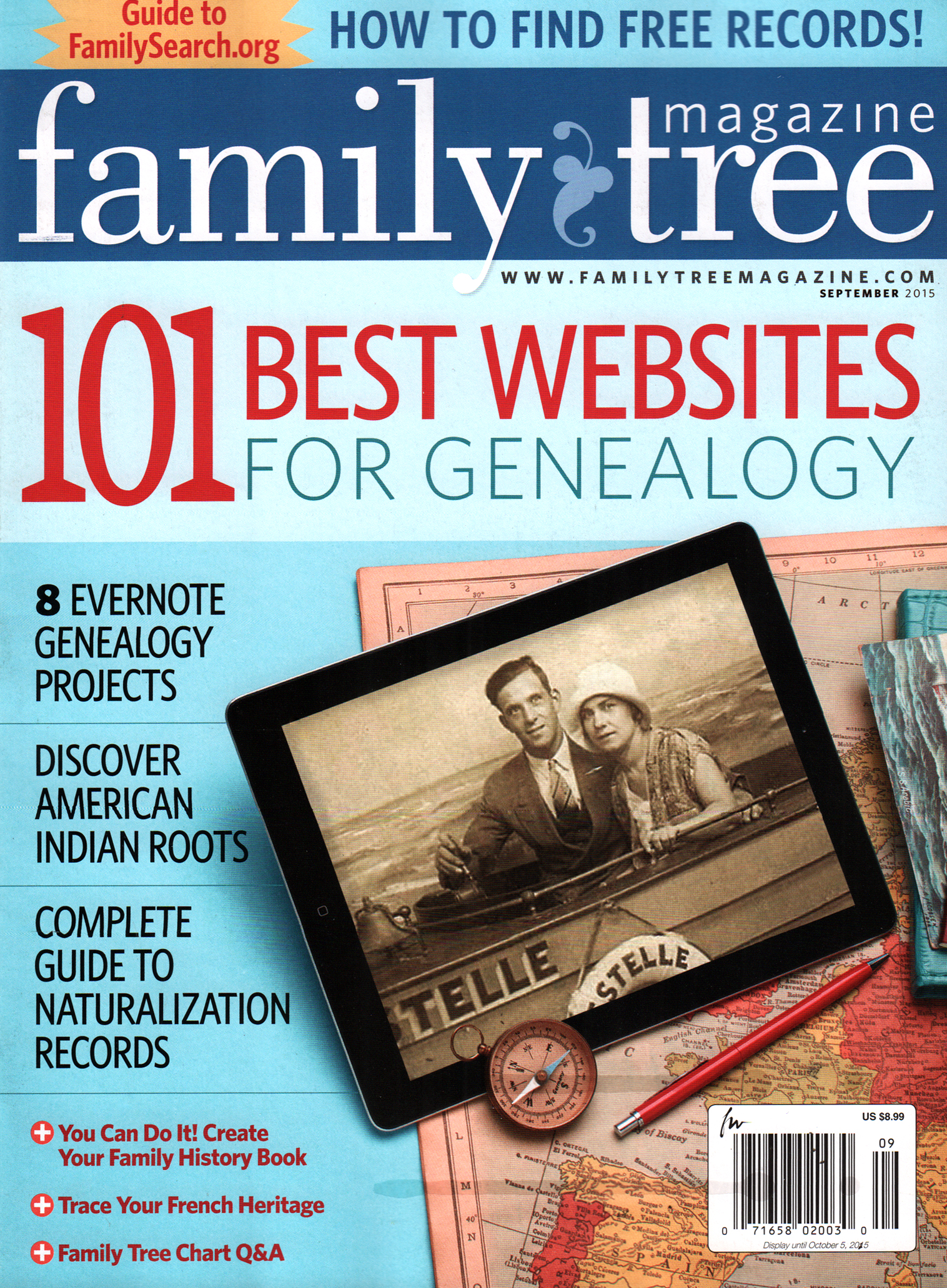 Family-Tree September 01, 2015 Issue Cover