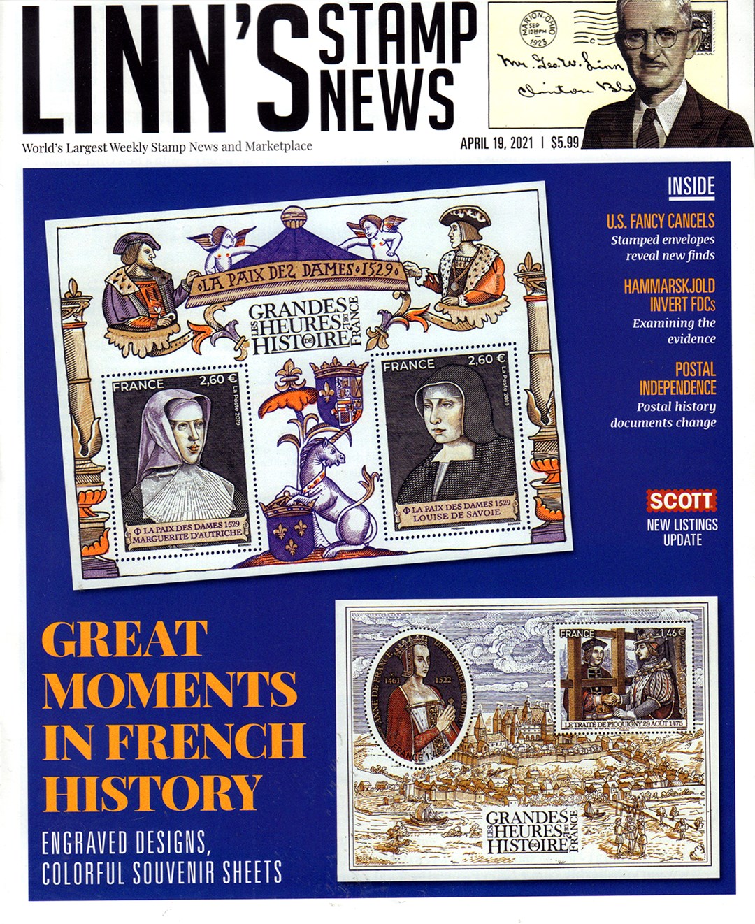 linns-stamp-news-weekly April 19, 2021 Issue Cover