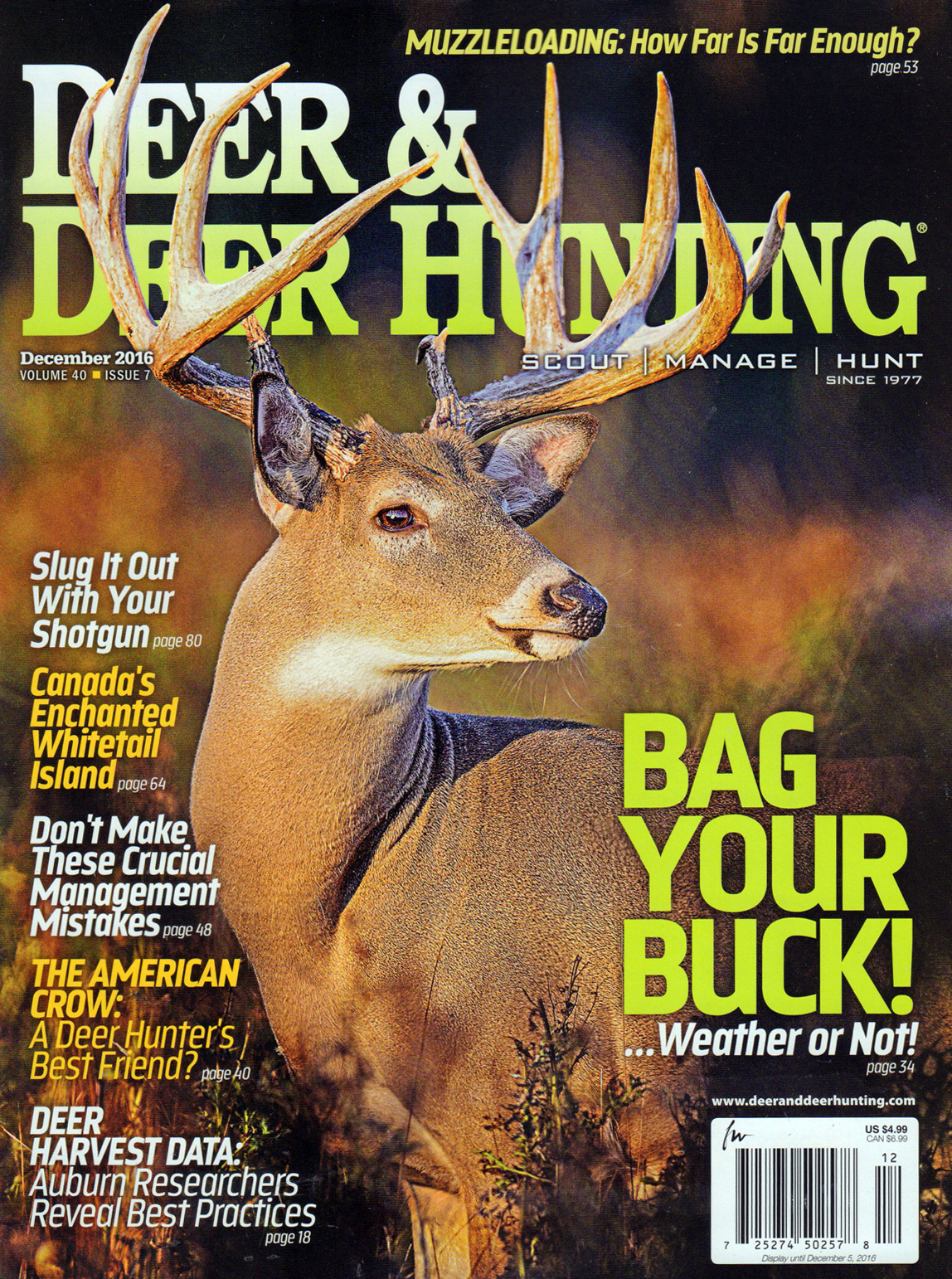Deer-and-Deer-Hunting December 01, 2016 Issue Cover
