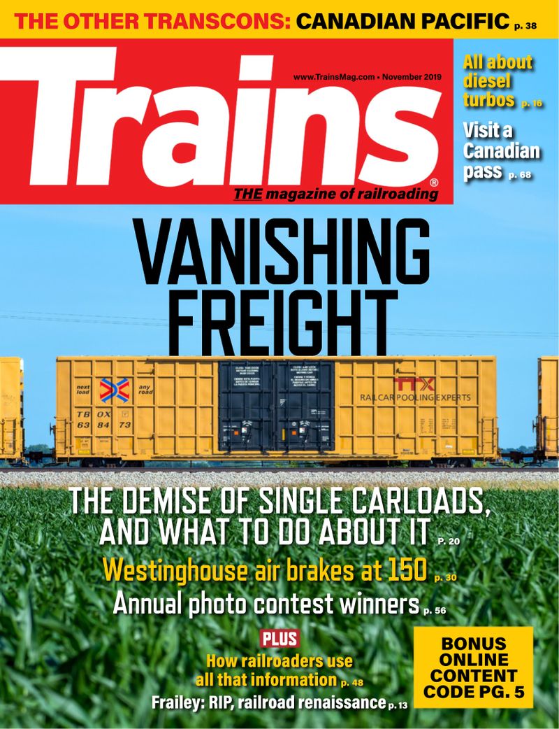 Trains November 01, 2019 Issue Cover