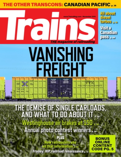 Trains November 01, 2019 Issue Cover