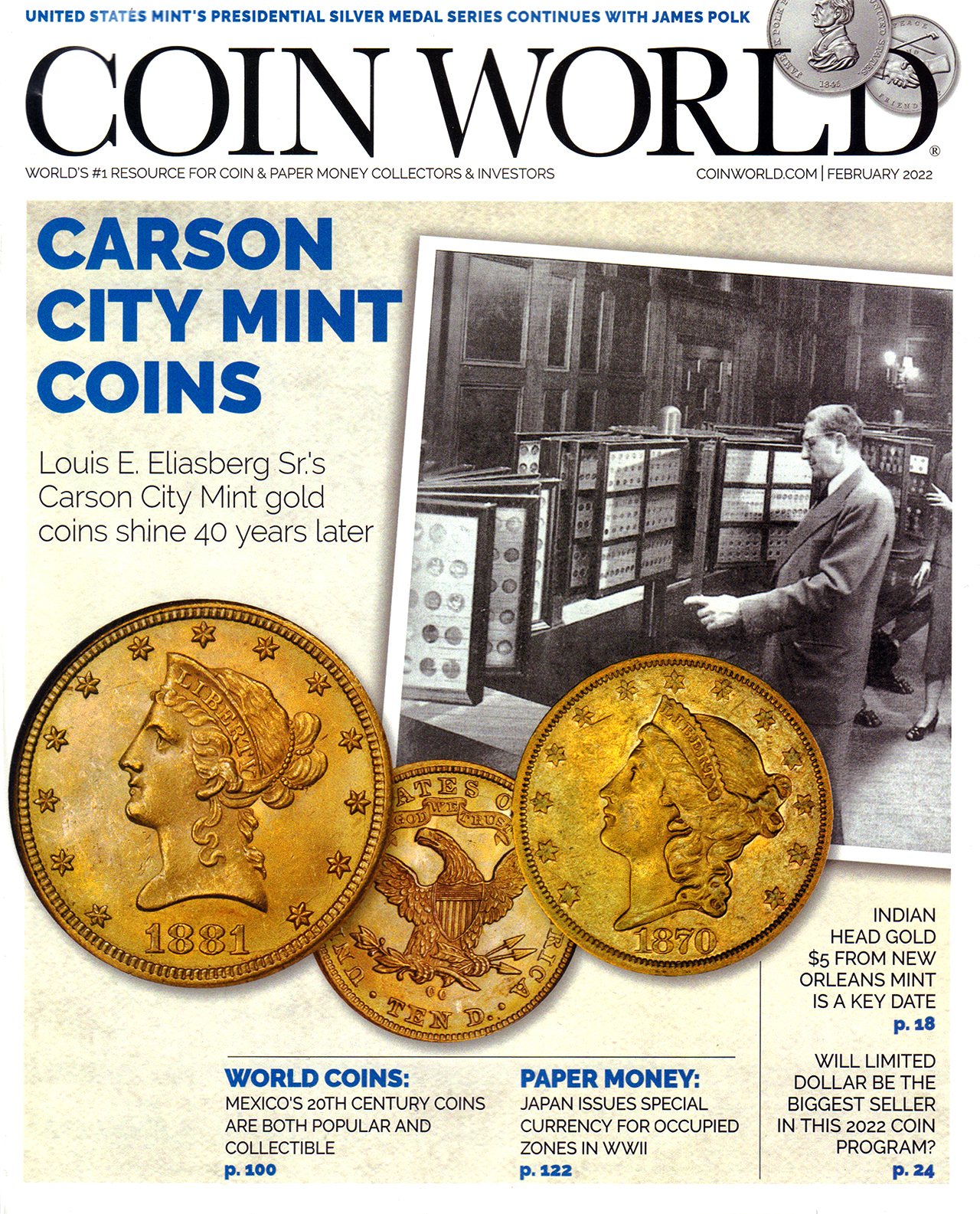 Coin-World-Monthly February 01, 2022 Issue Cover